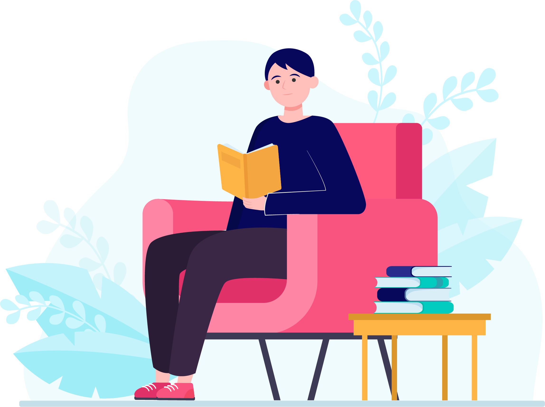 Ciencia y libros ilustracion